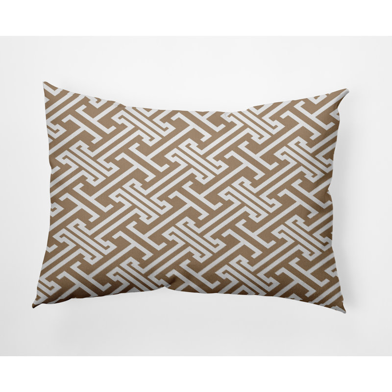 Nautical Nights Outdoor Reversible Throw Pillow, Beige/Taupe