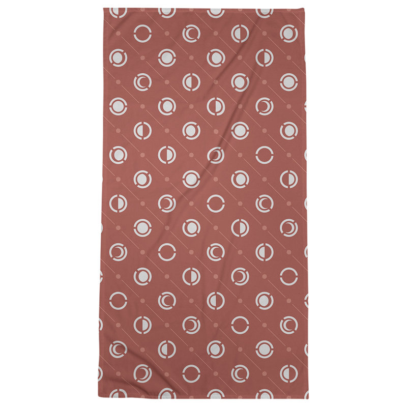 Serviette de bain Classic, Rouge foncé / gris