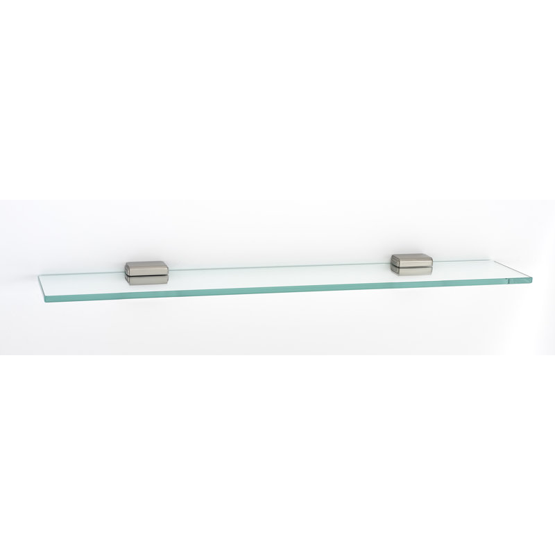 Cube Bracket Shelf, Satin Nickel, 24"