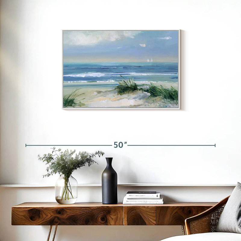 Brises côtières, Cadre flottant blanc, 31 po x 21 po