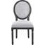 Chaise d'appoint capitonnée à dossier King Louis en noir / gris clair-174755050-174755048