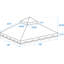 Toile de remplacement rouge pour gazebo 3 x 3 m. Matériau hydrofuge. Toile double avec trous de drainage et moustiquaire. Protection et imperméabilité. Filet de drainage inclus.