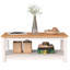 Table basse Albrecht en bois de pin massif - une simplicité et une élégance intemporelles par Red Barrel Studio.-1401401108
