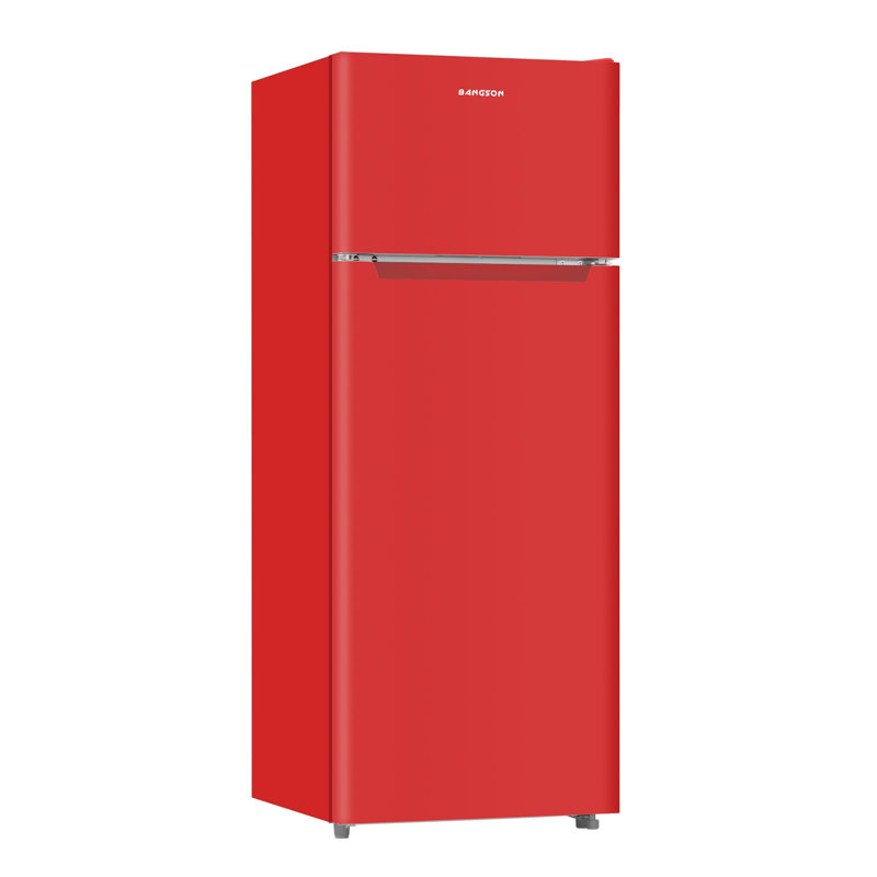 BANGSON 7.7 Cu.Ft, 2 Doors Apartment Size Fridge with Top Freezer, Red