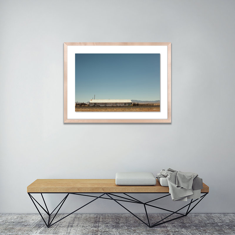 Ranch, Marfa Print by Riley Ryan-Wood, 29" H x 40" W x 2.5" D, Natural