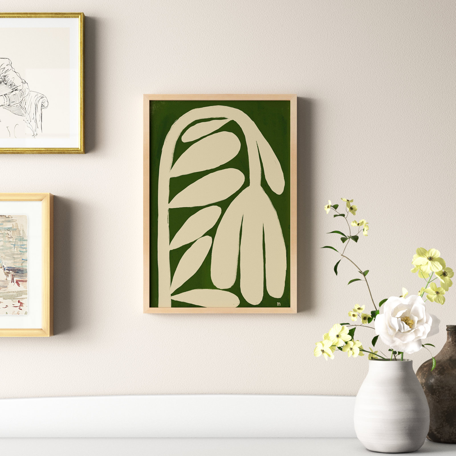 Tulip Painting, 20" H x 14" W x 1.25" D, Maple