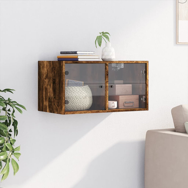 Mataio Rectangle Accent Cabinet, Smoked Oak