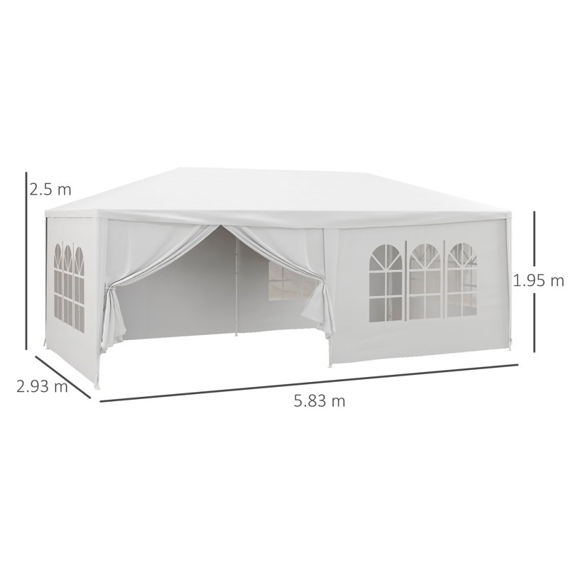Bryhanna 5.83m x 2.93m Metal Party Tent