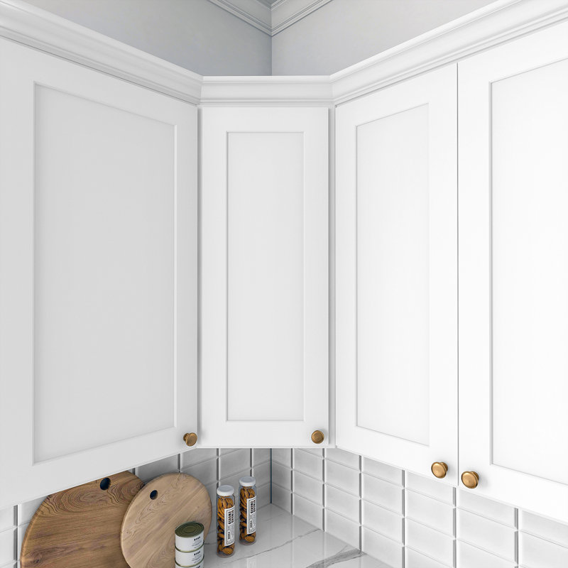 Armoire murale diagonale, Blanc, 24" W x 42" H x 12" D