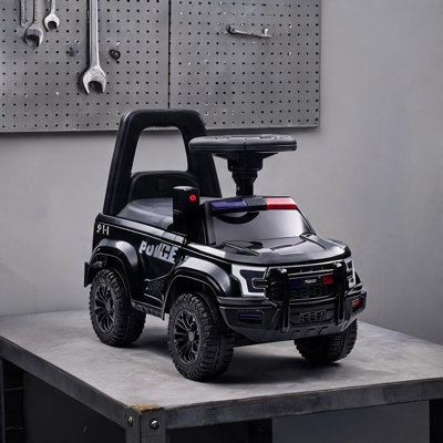 Rangement pour scooters pour enfants en métal noir et métal, 24,5 x 11,5 x 17 po avec tout-petits de 18 mois à 5 ans