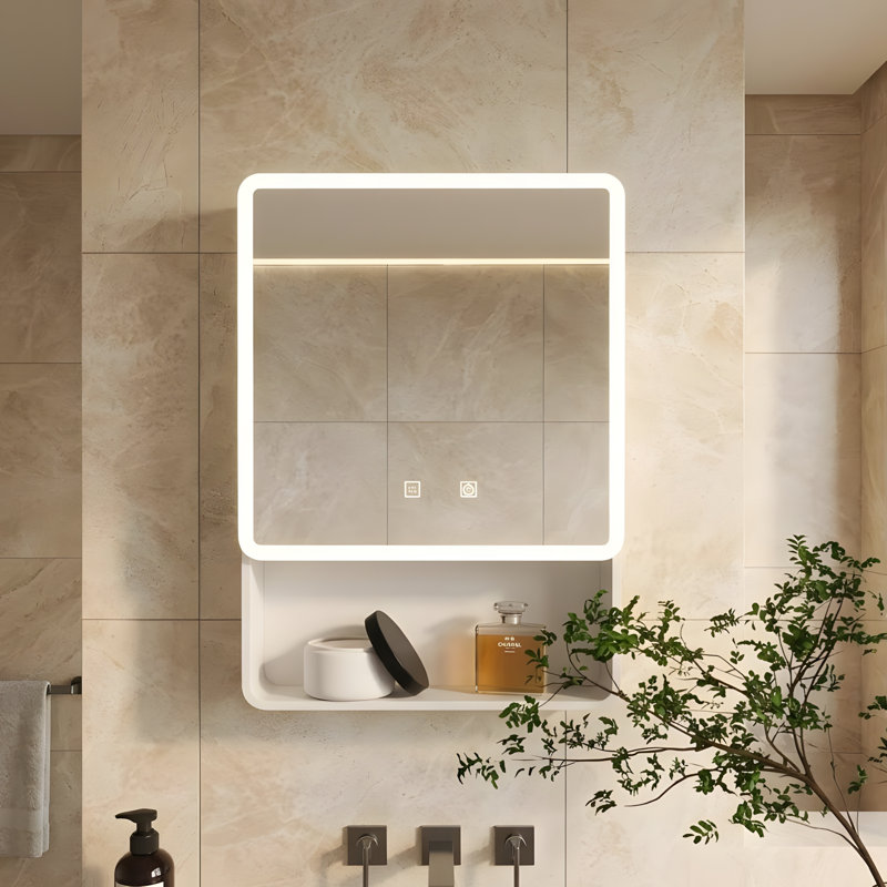 Pharmacie à DEL pour salle de bain, lumière chaude une couleur