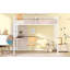 Lit mezzanine double en métal avec bureau et tablette-1256289426