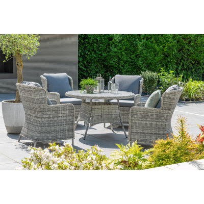 Vienna Four Seat Dining Set in Grey