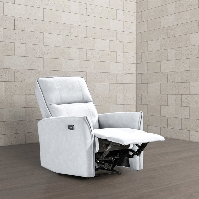 Fauteuil inclinable moderne, fauteuil inclinable en suède, Gris clair