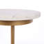Table d'appoint à deux niveaux en marbre naturel et or