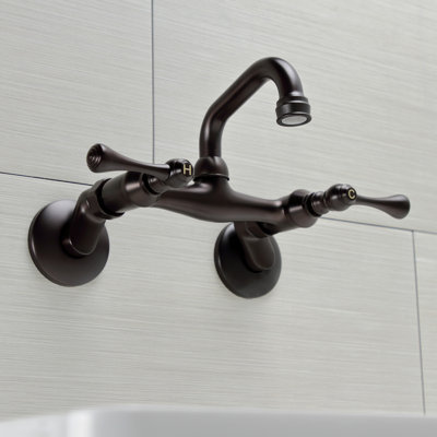 Kingston Brass Kingston Two-Handle 2-Hole Wall Mount Bar Faucet