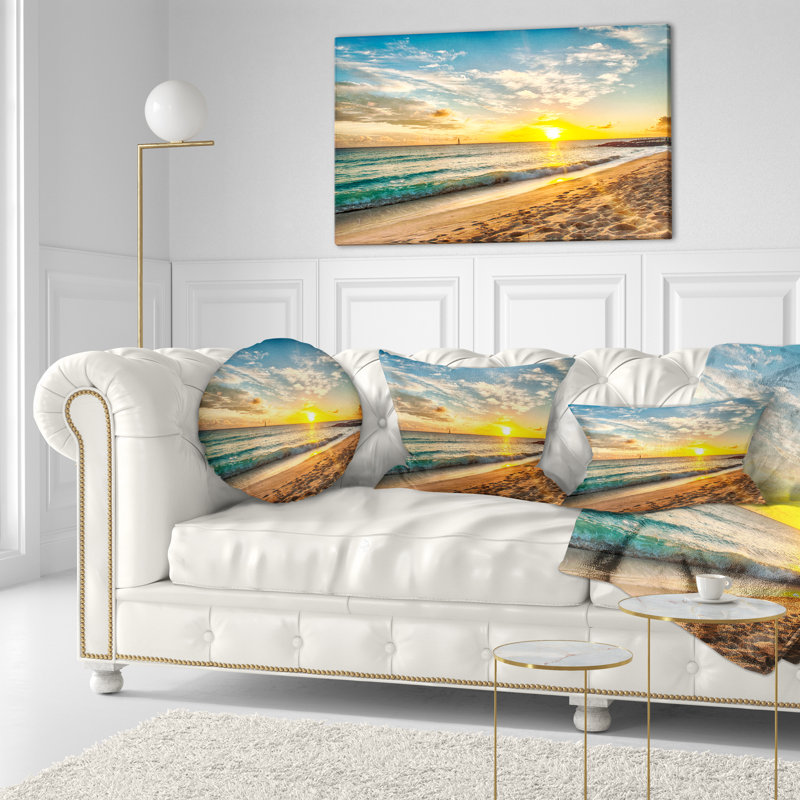 Coussin lombaire Seascape Beach à l'île de la Barbade