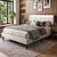 Upholstered Linen Platform Bed-1572705496-1572705497