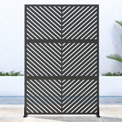 72"H×47"W×16"D Outdoor Metal Privacy Screen Garden Trellis Lattice Panel Fence Panel