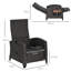 Bagent 127cm Long Reclining Single Sun Lounger with Cushions-1382420863