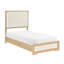 Lit simple en bois avec tête de lit à panneau DEL intégrée-1209552614