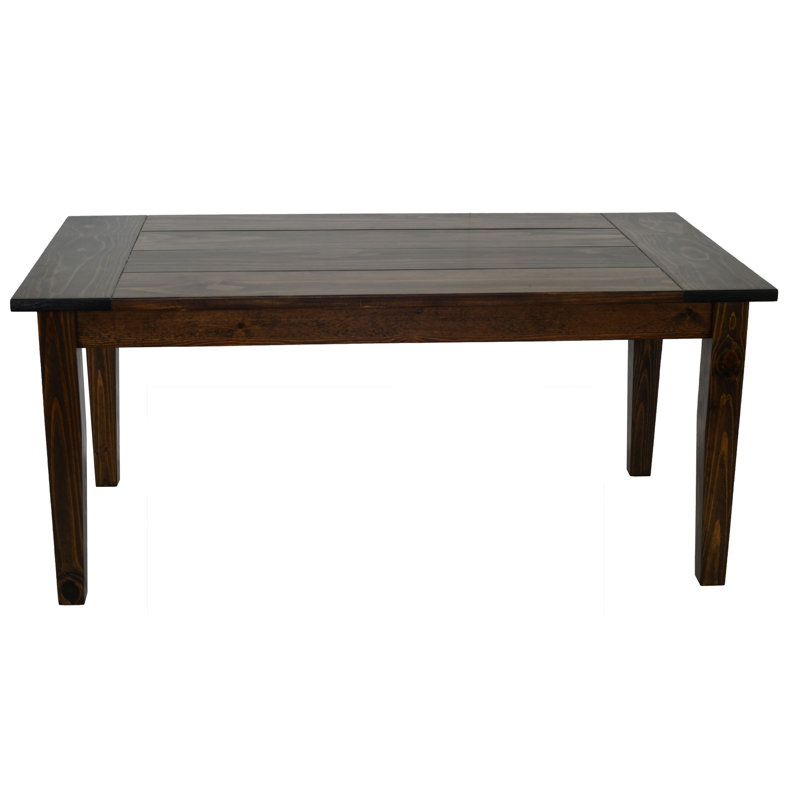 Lothair Fir Rectangular Solid Wood Top with Solid Wood Base Dining Table, 30" H x 48" L x 34" W