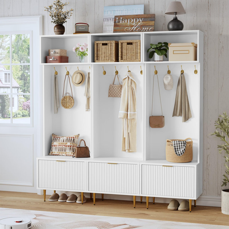 Portemanteau 74 po blanc, White