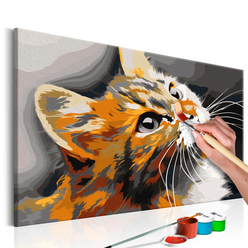 Ensemble de peinture par numéros - Chat rouge