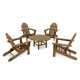 Classic Folding Adirondack 5-Piece Conversation Group