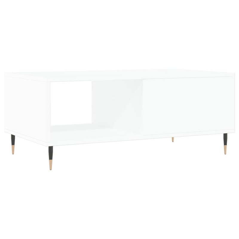 Micki Coffee Table with Storage, White