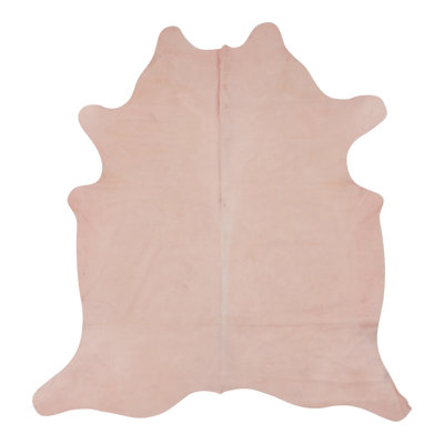 Cowhide Area Rug in Blush