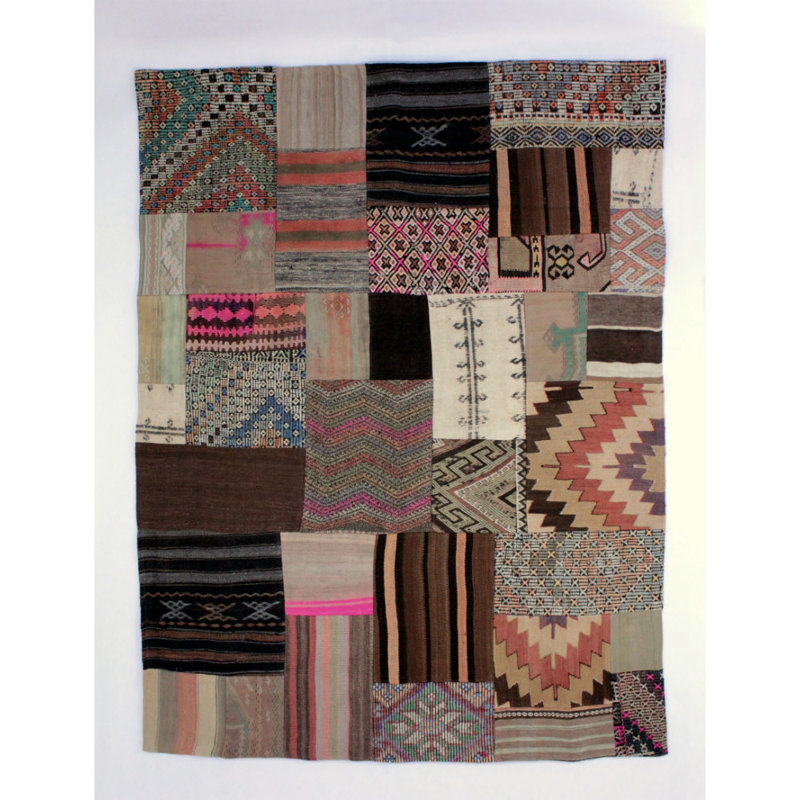 Durazo Patchwork Wool Hand Woven Area Rug, 150 x 200cm