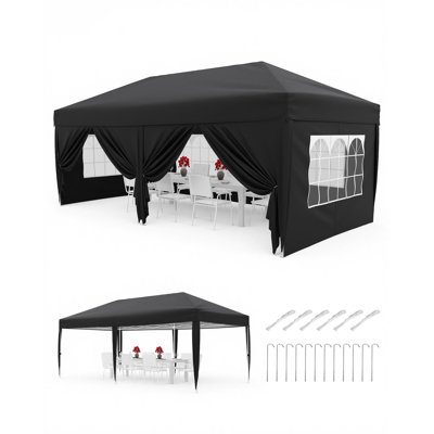 ZACOO 600cm W x 300cm D Polycarbonate Cover Retractable Trailer Awning