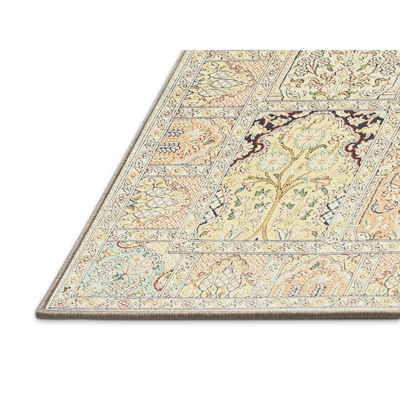 Tapis beige Southwestern, Rectangle 7 pi x 10 pi