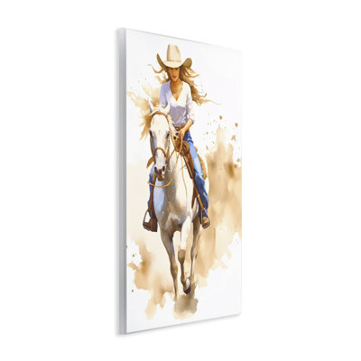 Art mural "Cowgirl Jockey Charm" par Andrea Haase