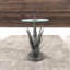 Glass Top Pedestal End Table