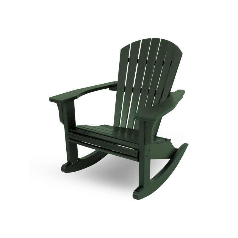 POLYWOOD Seashell Rocking Chair, Hunter Green