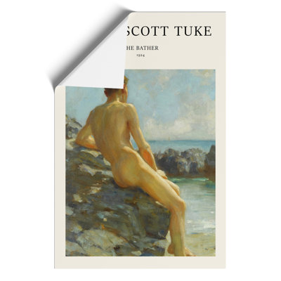 The Bather by Henry Scott Tuke - No Frame Print