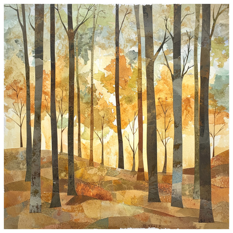 Autumn Forest Landscape Comforter, Twin