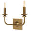 Applique murale William - 2 lumières - laiton laqué bruni-122026628-122026631