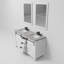 Ensemble de meuble-lavabo double 60 po x P 22 po Marsyas, robinet et miroirs 24 po-1041978646-1041978647