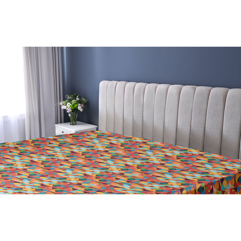 Drap-housse psychédélique Ambesonne, Drap-housse de taille simple