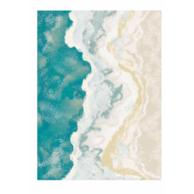 «Beach and Coastal Tropical Ocean Shore», reproduction d'art moderne sans cadre