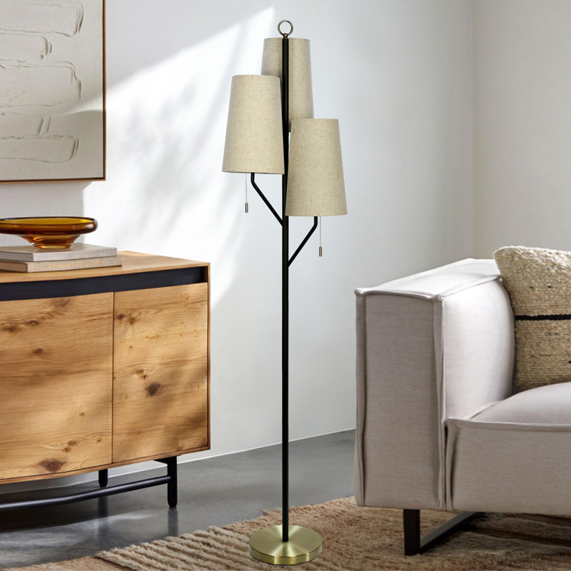 Skarde 72" Triple Light Metal Floor lamp