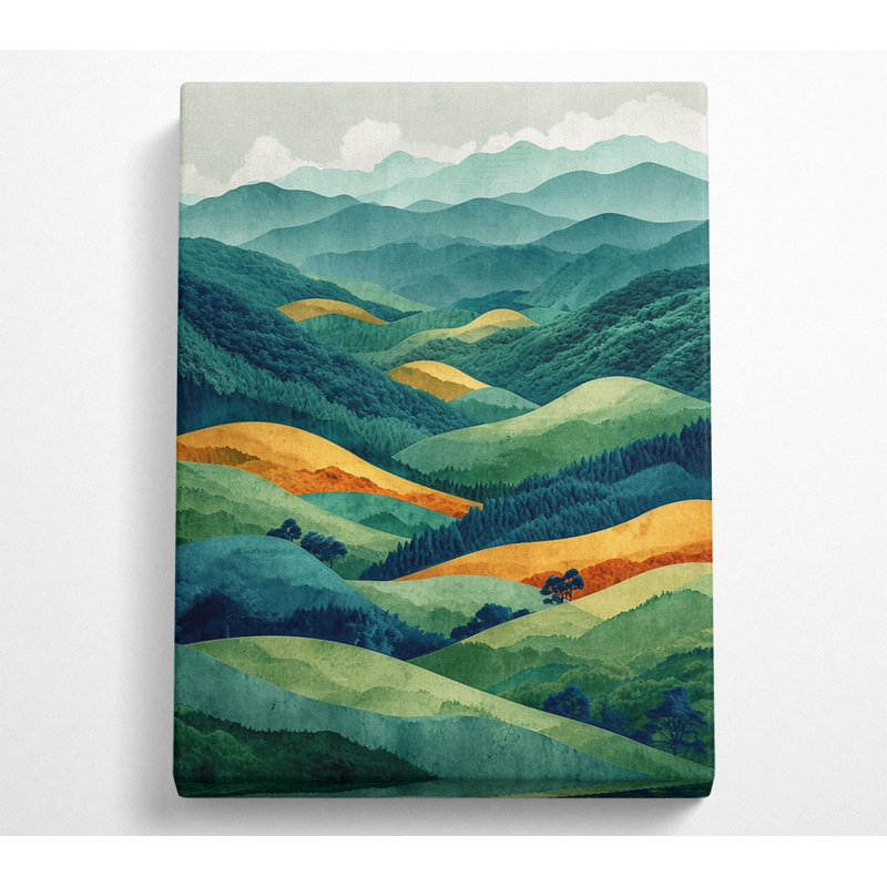 Rolling Hills - Wrapped Canvas Print, 106.6cm H x 66cm W x 10cm D