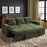 Canapé-lit modulaire en forme de L Hoelscher avec rangement - vert