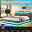 Upholstered Bed Frame, Hydraulic Storage, LED Headboard with USB & Type-C, Grey-2116561608