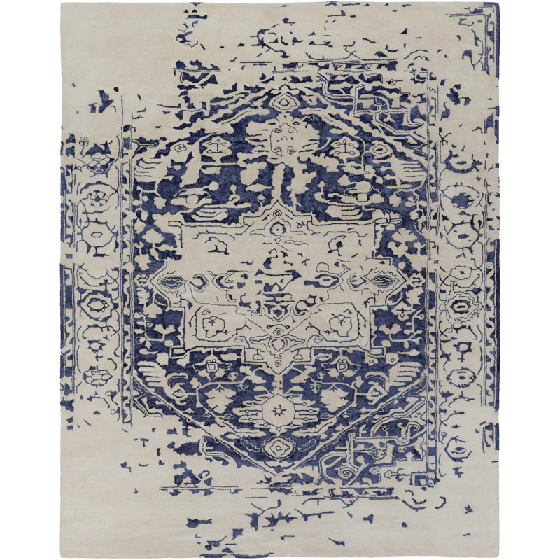 Emerfield Hand Tufted Oriental Indoor Rug, Rectangle 9' x 12'
