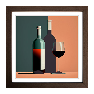 Wine Mid-Century - Framed Print