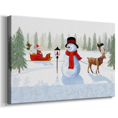 Pearled Pines Village-Premium Gallery Wrapped Canvas